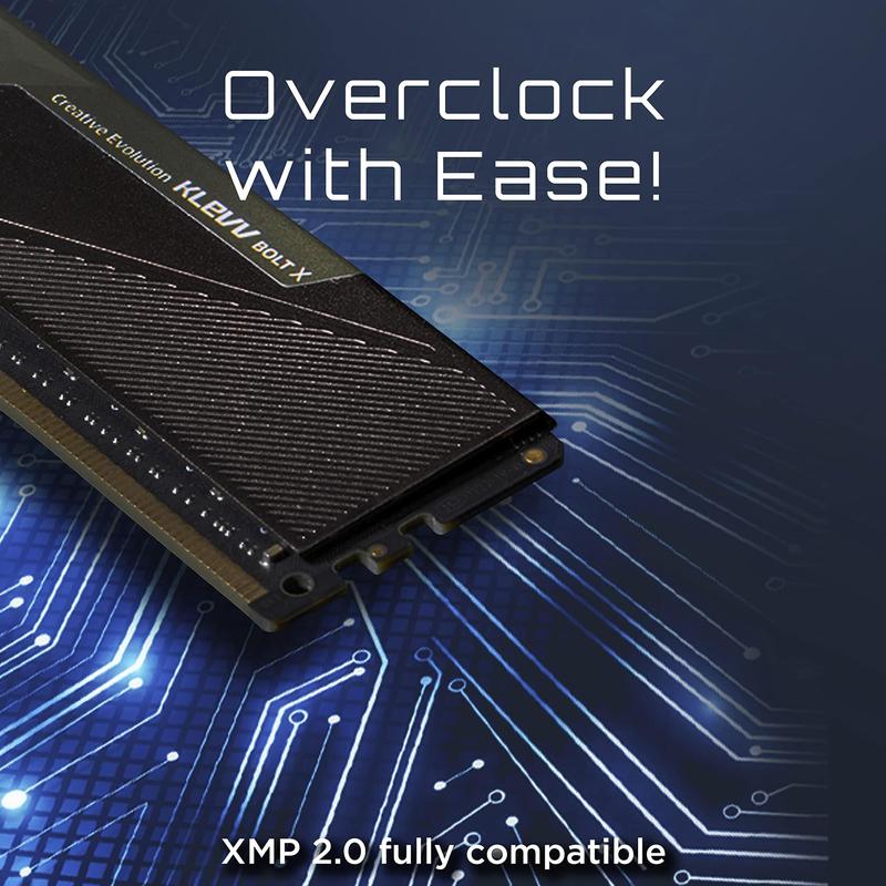 Memória RAM KLEVV Bolt X DDR4 16 GB (2x8 GB) 3200 MHz CL16